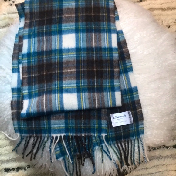 Edinburgh Accessories - Edinburgh plaid tartan lambs wool scarf.
